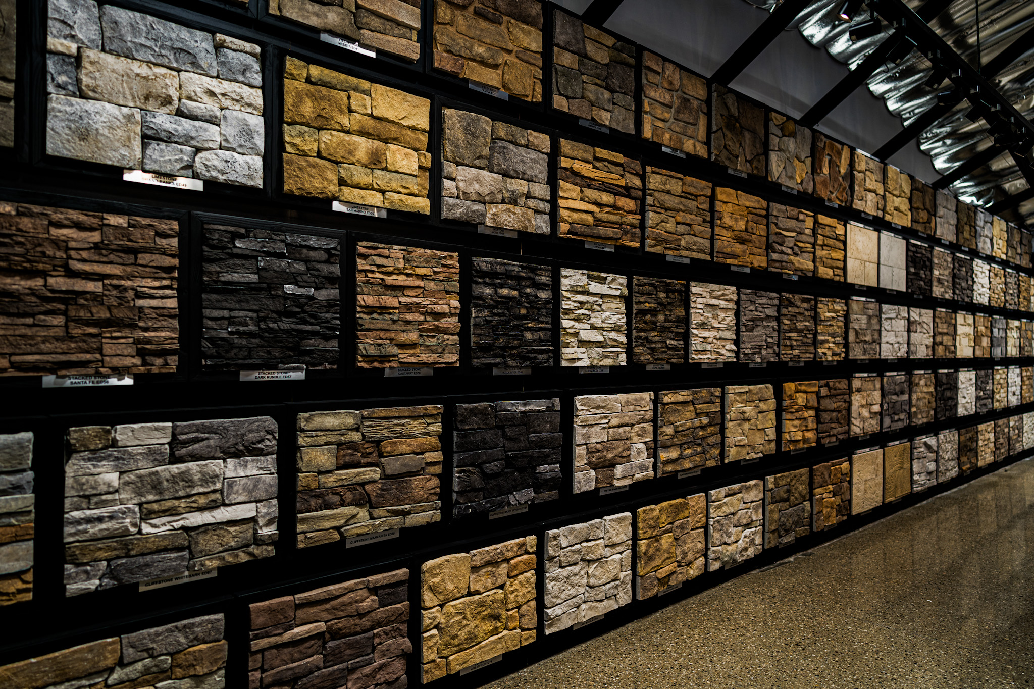 Prime Building Materials showroom stone wall display North Hollywood